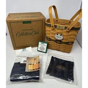 Longaberger 1996 Collectors Club Charter Member Basket Combo FAMILY SIGNED